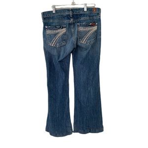 7 For All Mankind DOJO Crochet Beaded Pocket Jeans size 29